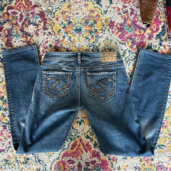 Most Preppy y2k Silver jeans contrast stitch low rise jeans - Picture 4 of 7